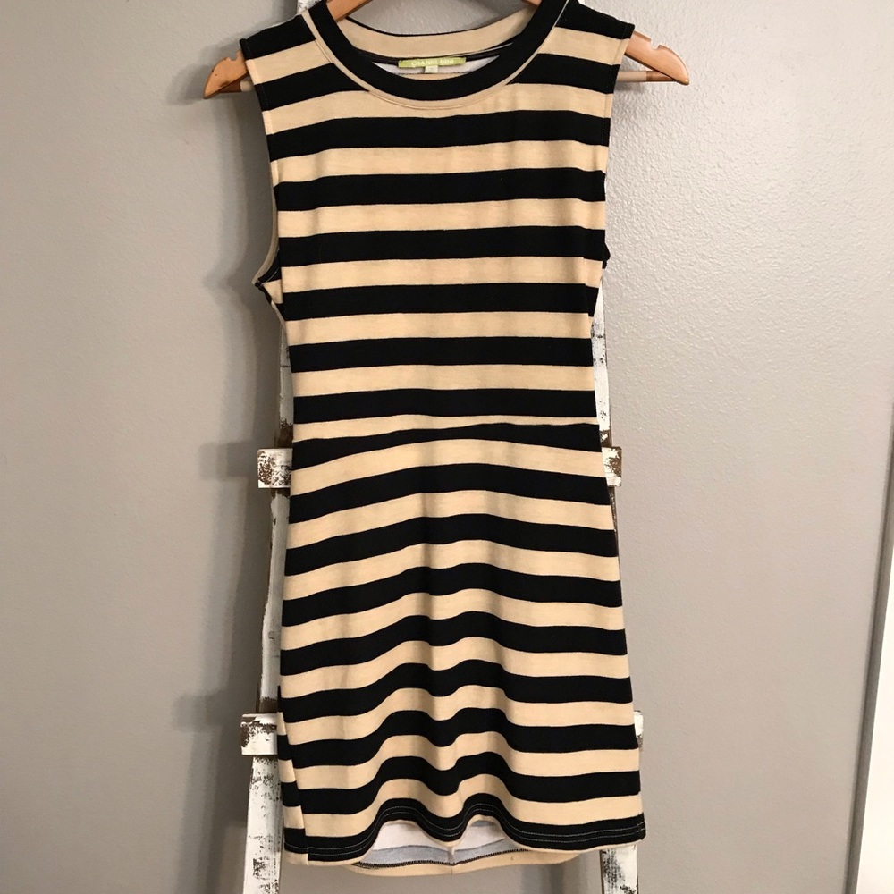 Gianni Bini- striped fitted dress